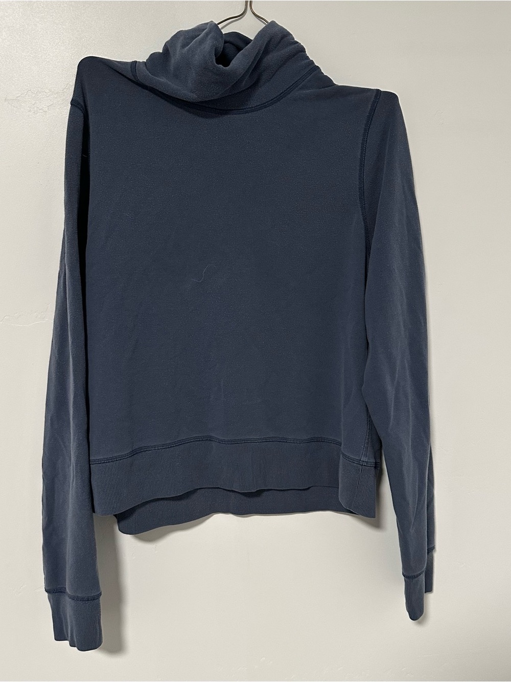 Athleta Blue Funnel Neck Pullover
